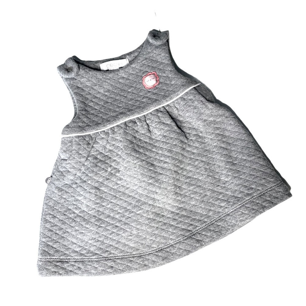Obaibi 1M gray quilted cotton dress